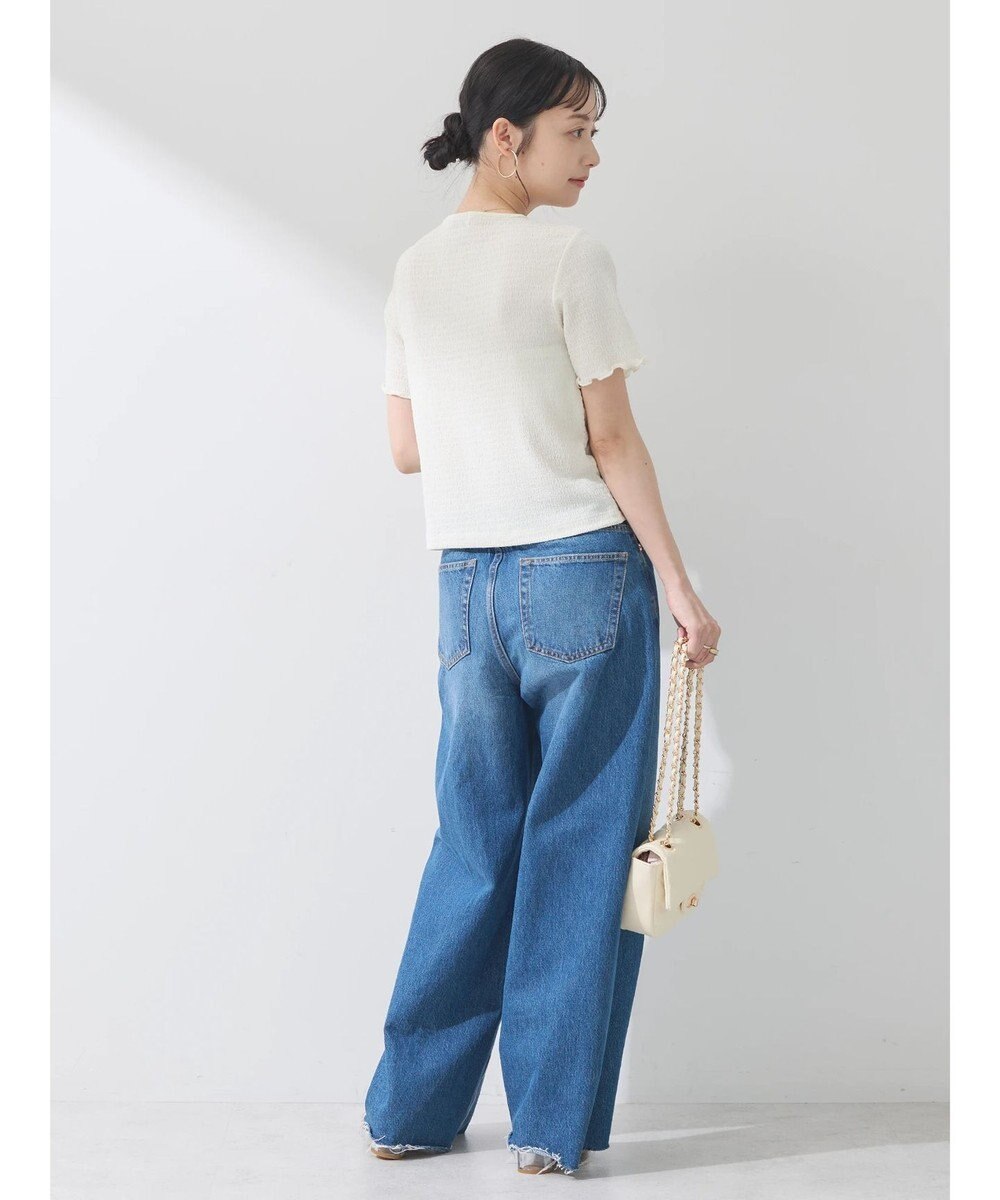 earth music&ecology ポコポコギャザードロストプルオーバー 