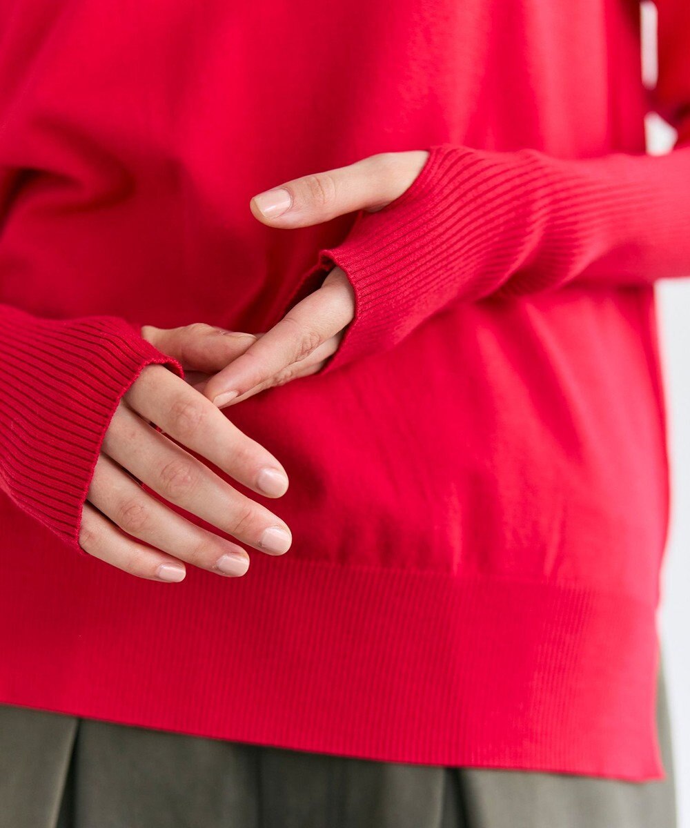 BEIGE， 【洗える】WILLOW / サムホールハイネックニット 