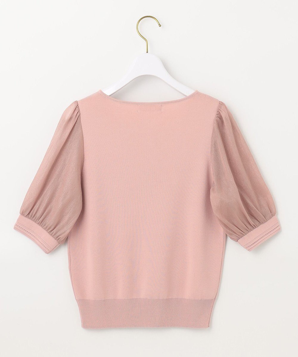 ANY SIS L 【洗える】シアースリーブコンビ ニット 