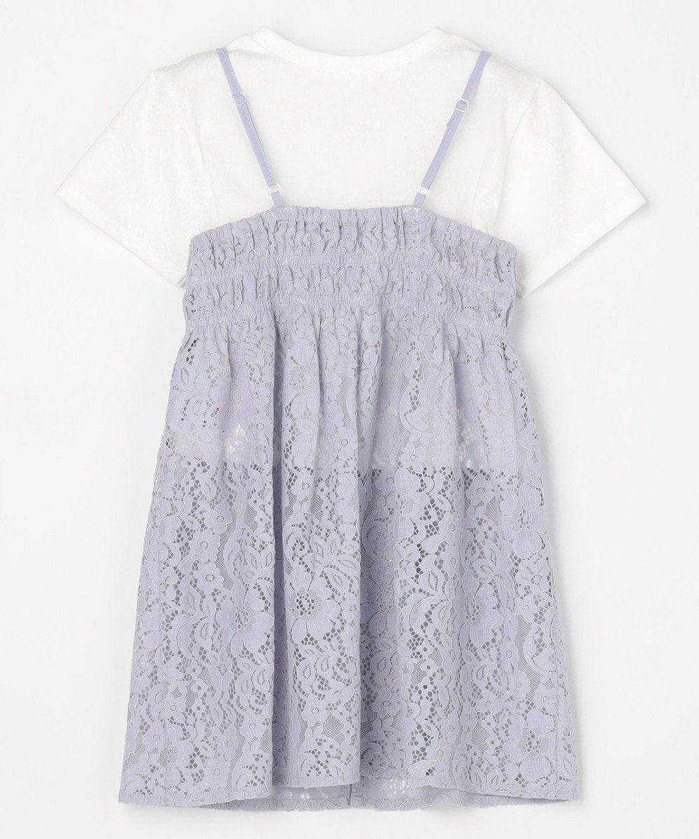 ANY KIDS 【2点セット】Tシャツ×レース キャミソールチュニック 