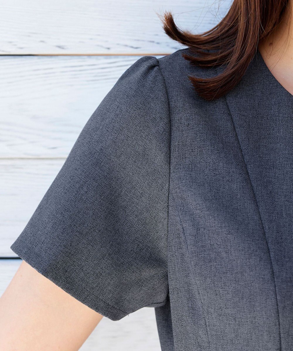 Tiaclasse L 【洗える】ダブルラインフレアワンピース 