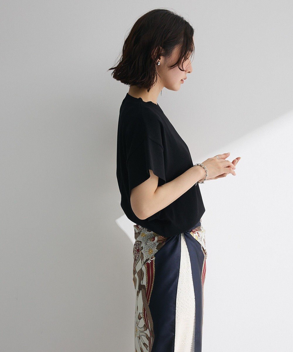 Green Parks 袖フレアフレンチスリーブニットプルオーバー 