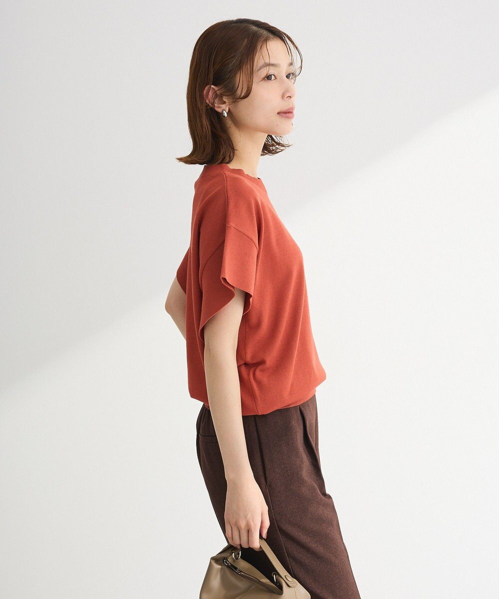 Green Parks 袖フレアフレンチスリーブニットプルオーバー 