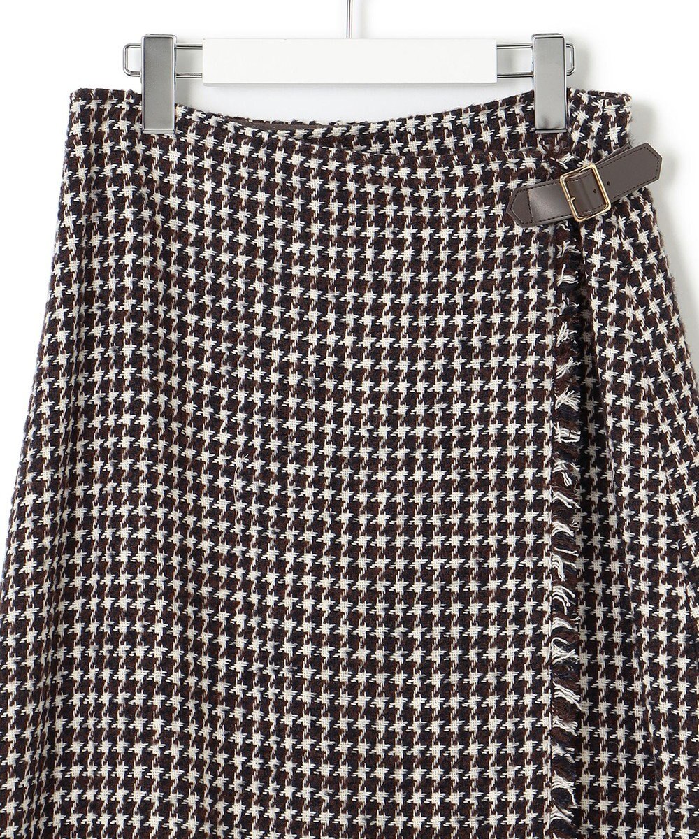 23区 チェックツイード ラップ風 スカート 