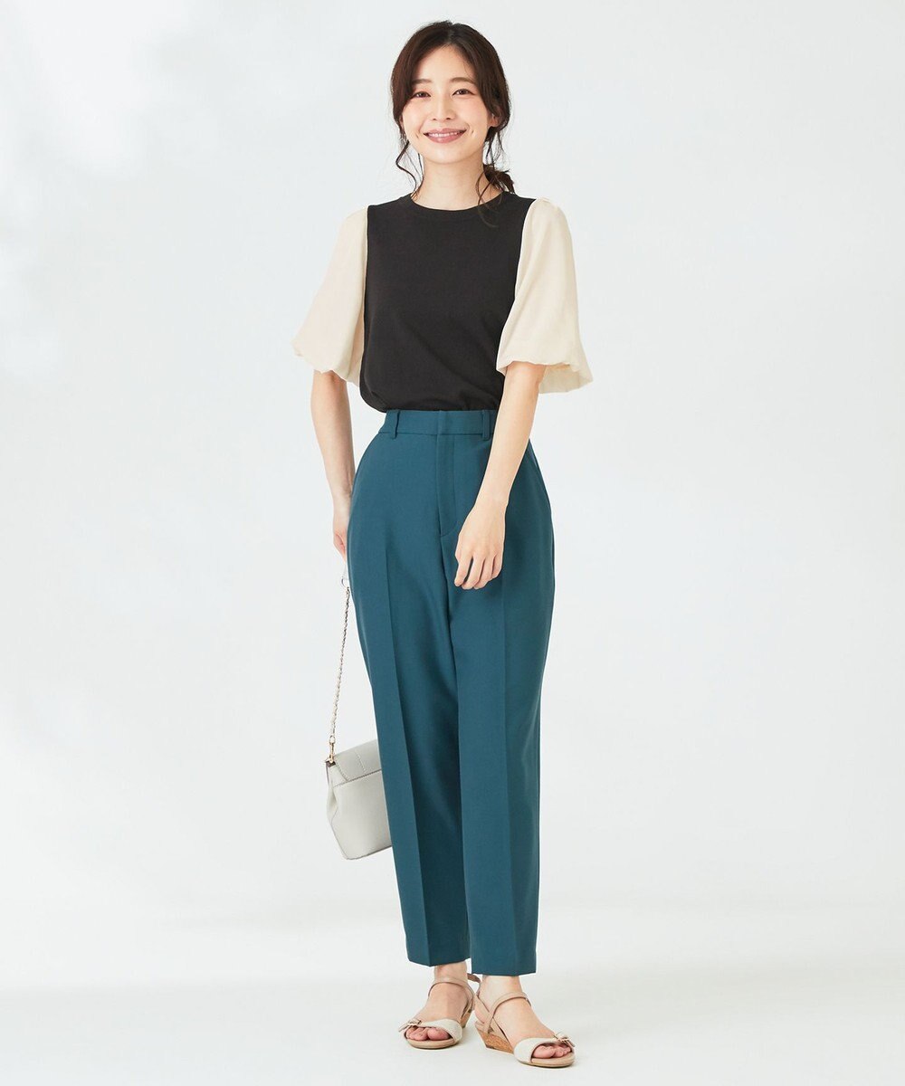 ANY SIS 【洗える】バルーンスリーブ ニットＴシャツ 