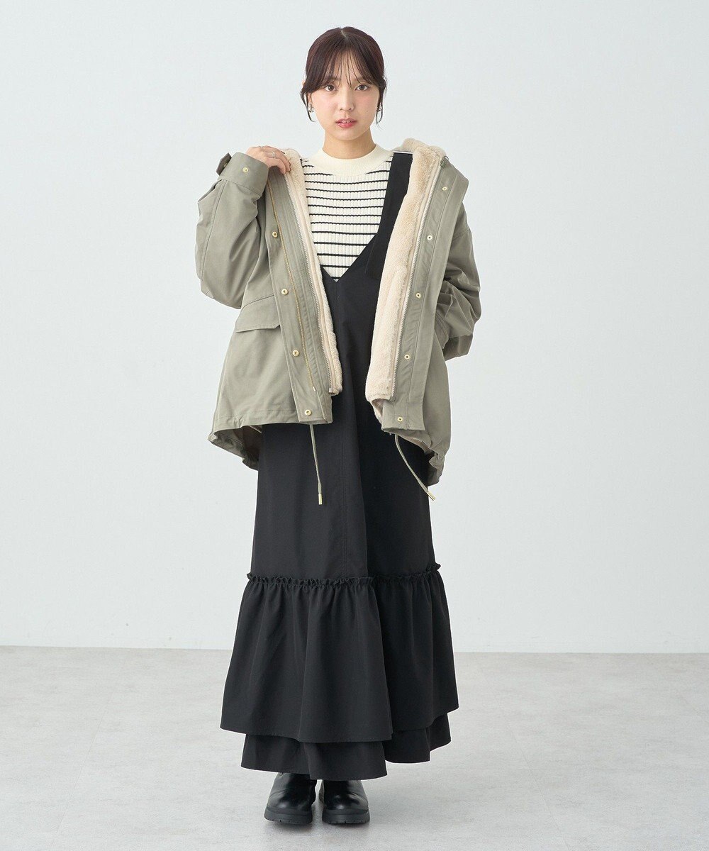 earth music&ecology ティアードフリルジャンスカ 