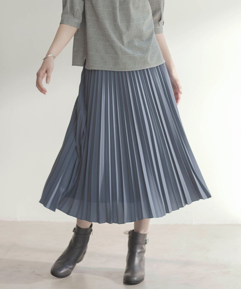 J.PRESS LADIES L 【洗える】ノルディス2wayジョーゼット プリーツ スカート 