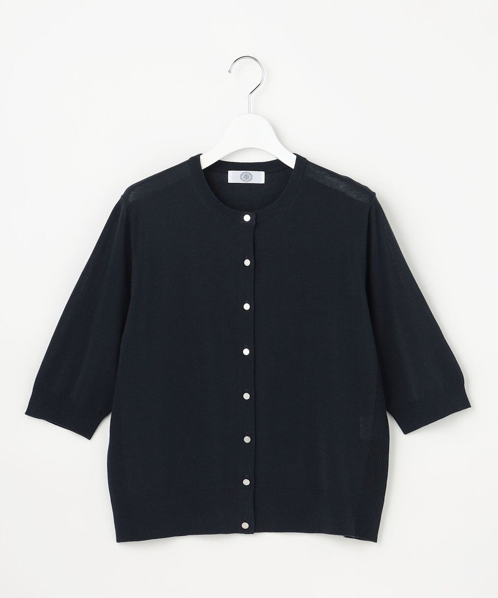 J.PRESS LADIES COTTON ACETATE DRY クルーネック カーディガン 