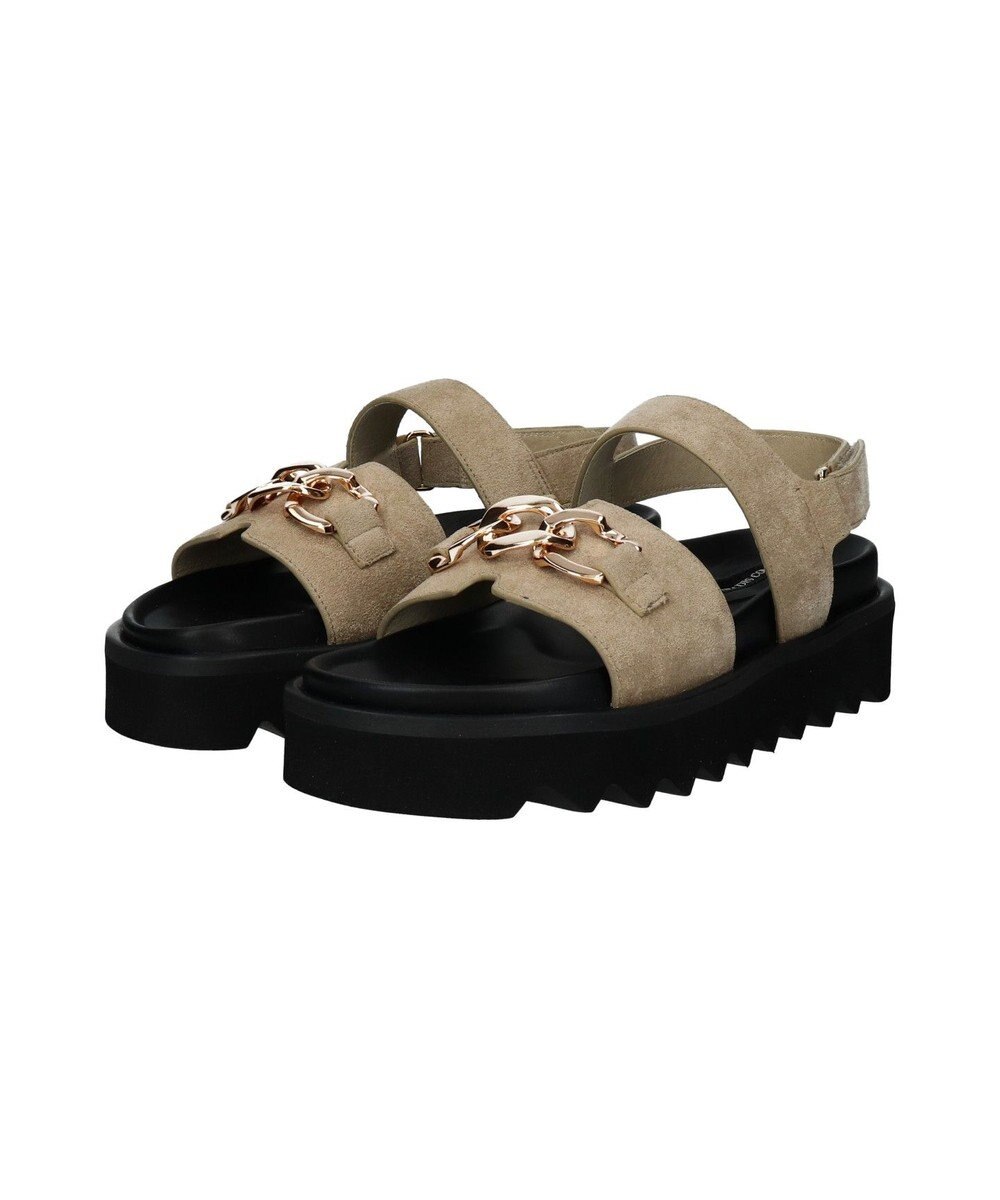 Bridget Birkin 【PARADIS COULEUR】メタルチェーン厚底フットベッドサンダル 