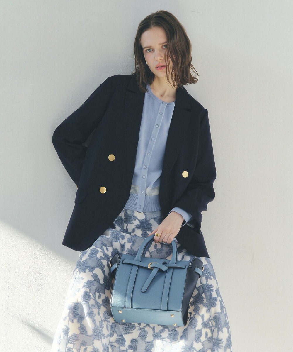 YECCA VECCA シアーMIXカーディガン 