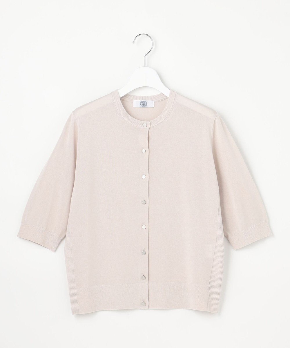 J.PRESS LADIES COTTON ACETATE DRY クルーネック カーディガン 