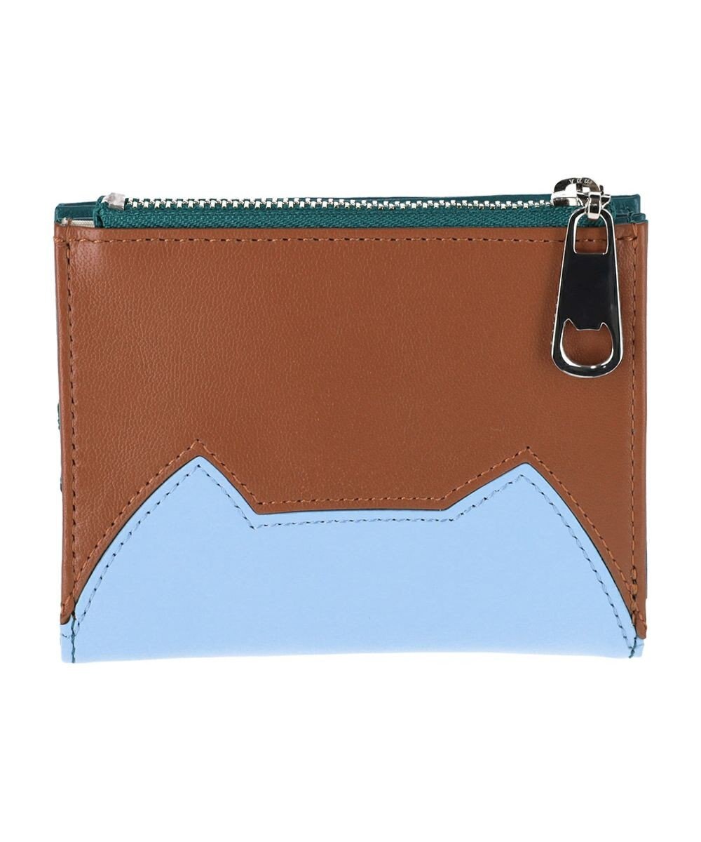 tsumori chisato CARRY スカラップししゅう 2つ折り財布 ミニ財布 猫モチーフ 