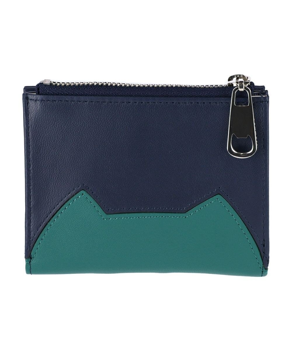 tsumori chisato CARRY スカラップししゅう 2つ折り財布 ミニ財布 猫モチーフ 