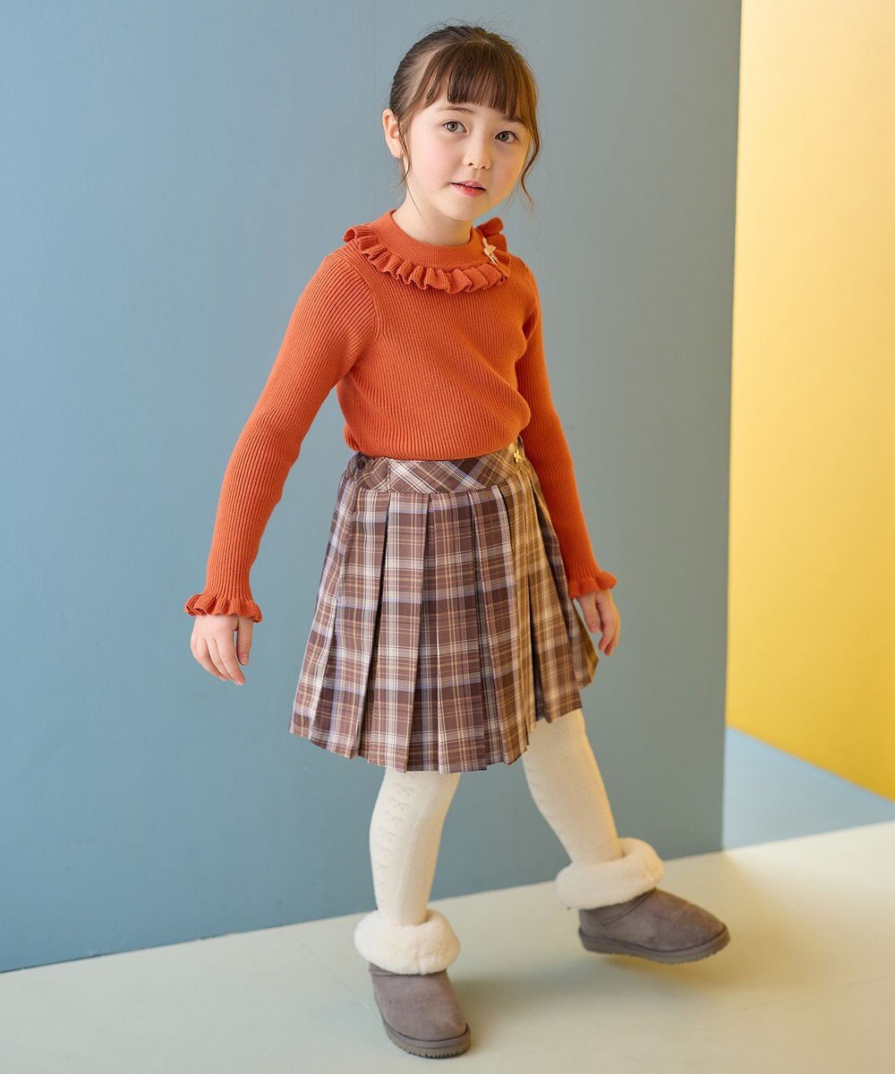 ANY KIDS 首フリル しあわせタッチ ニット 