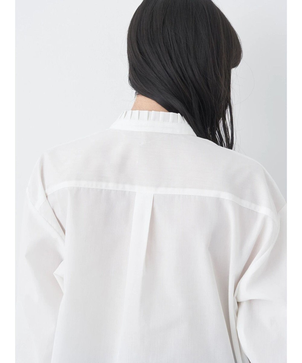 earth music&ecology スタンドフリルシャツ 