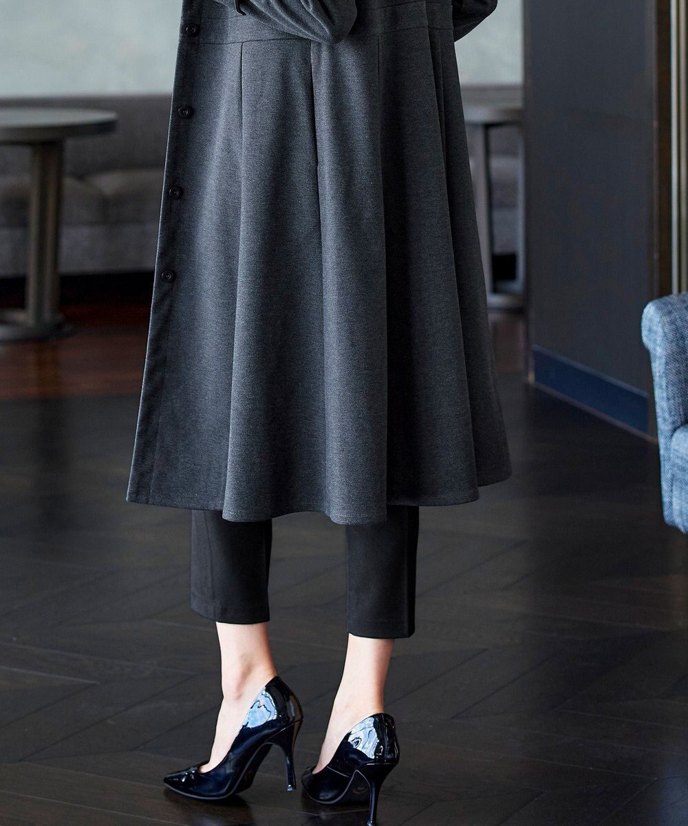 Tiaclasse ウール調フレアフードコート 