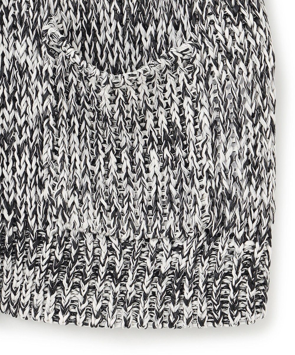 BEIGE， 【洗える】THYME / クルーネックコットンメッシュカーディガン 