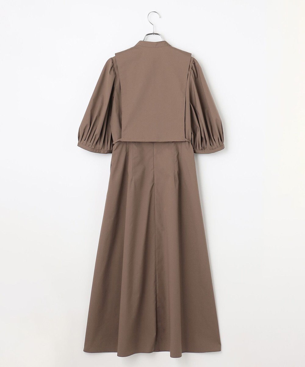 #Newans 【洗える】ピンタックベストコンビワンピース 