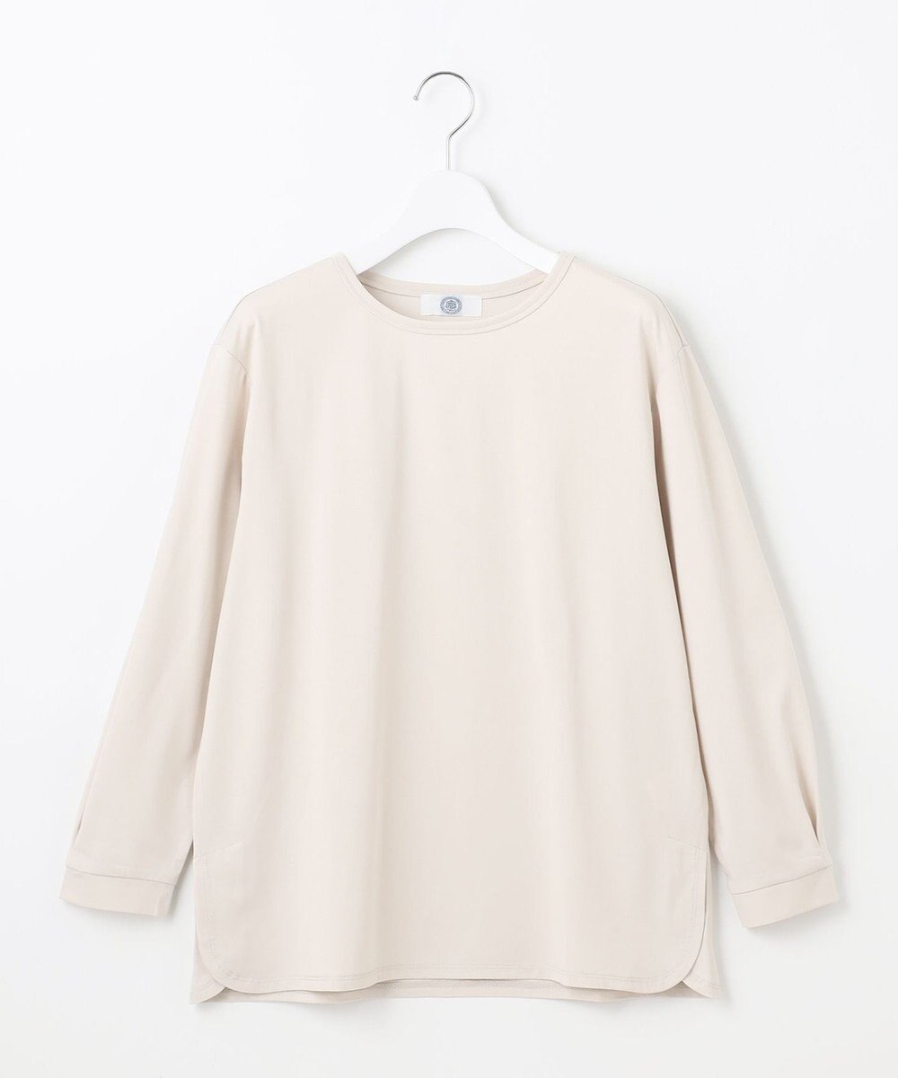 J.PRESS LADIES L プレーティング シャツテール ロングスリーブ Tシャツ 