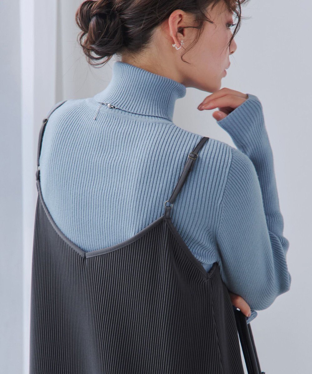 Tiaclasse 【洗える】プリーツキャミワンピース 