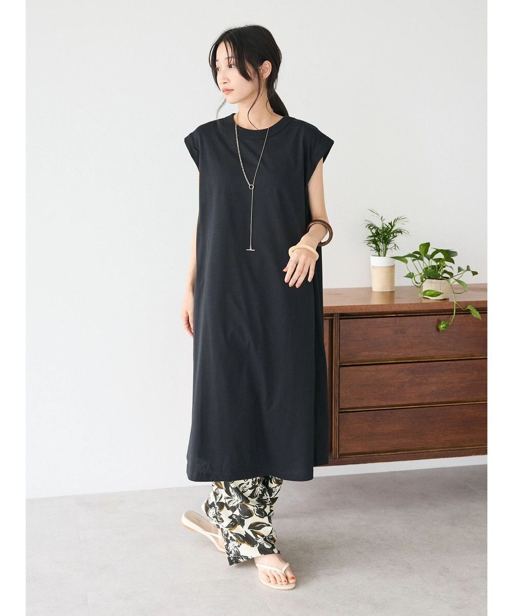 CRAFT STANDARD BOUTIQUE 接触冷感機能性フレンチスリーブワンピース 