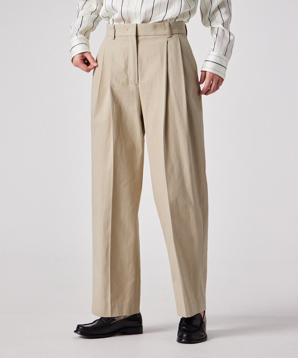 Paul Smith コットンギャバジン タックパンツ 