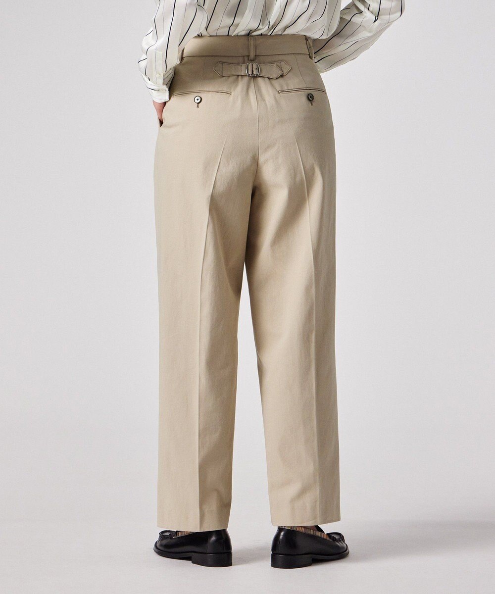 Paul Smith コットンギャバジン タックパンツ 