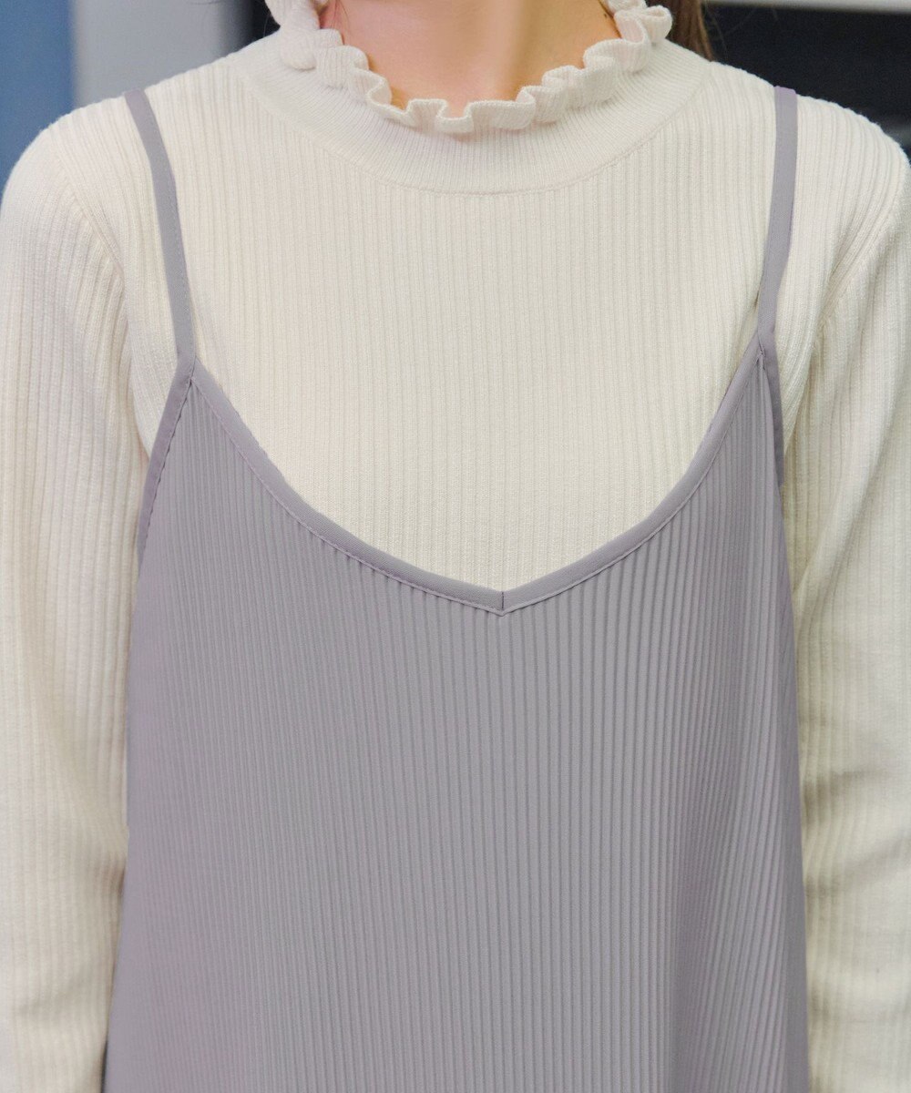 Tiaclasse 【洗える】プリーツキャミワンピース 