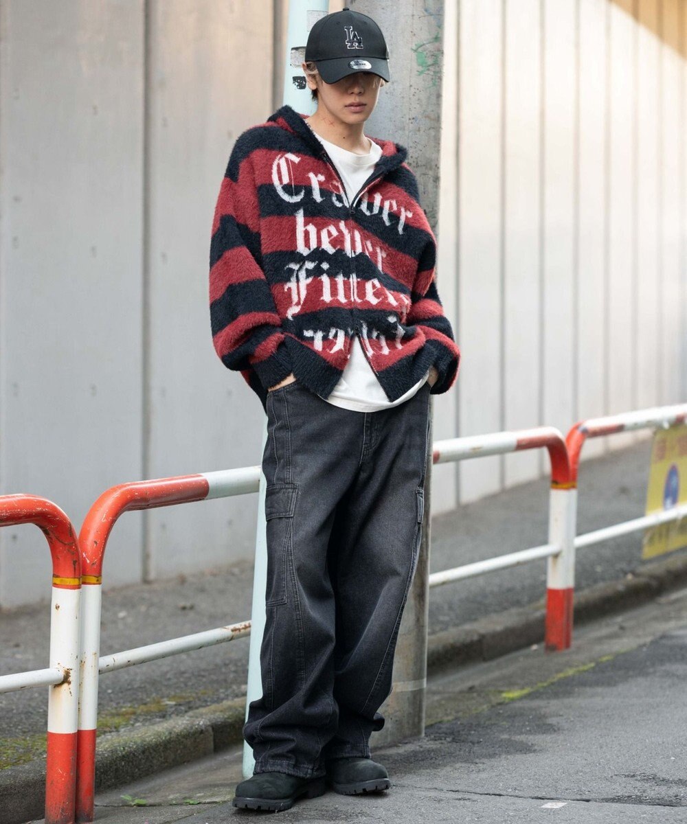 WEGO シャギーグラフィックZIPパーカー 