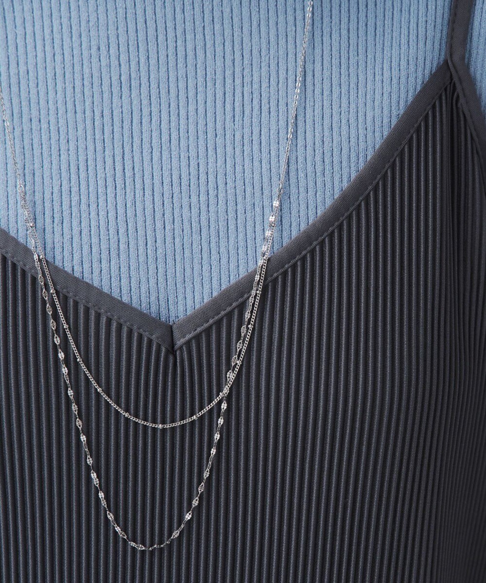 Tiaclasse 【洗える】プリーツキャミワンピース 