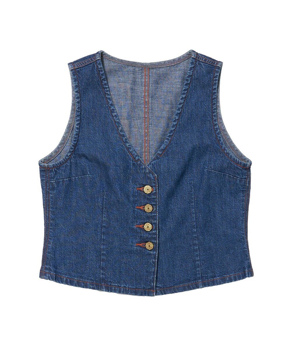 woadblue 【157】Short GILET デニムジレ 