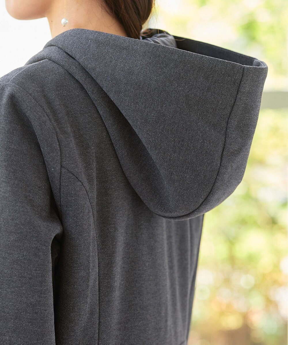 Tiaclasse ウール調フレアフードコート 