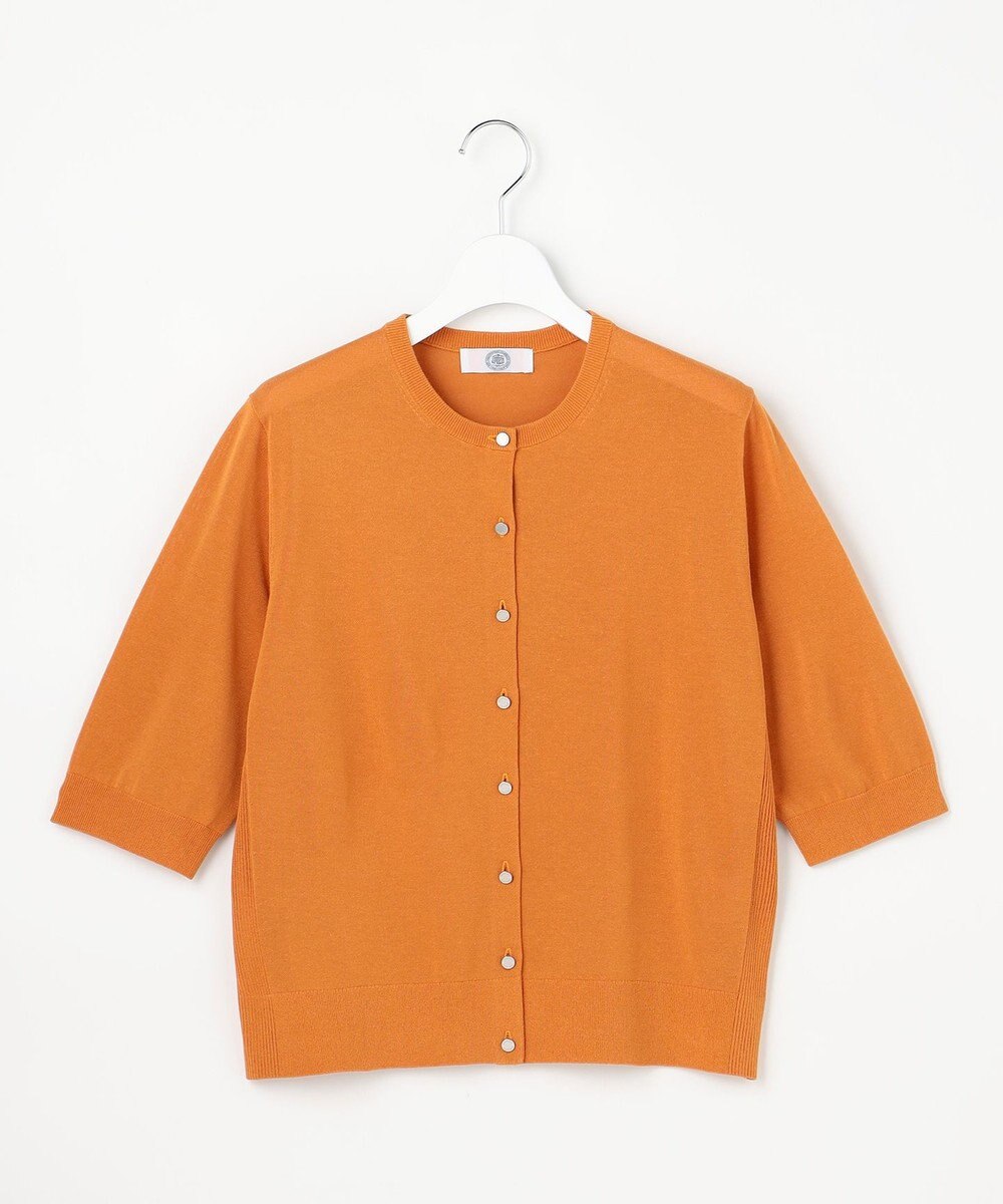 J.PRESS LADIES COTTON ACETATE DRY クルーネック カーディガン 