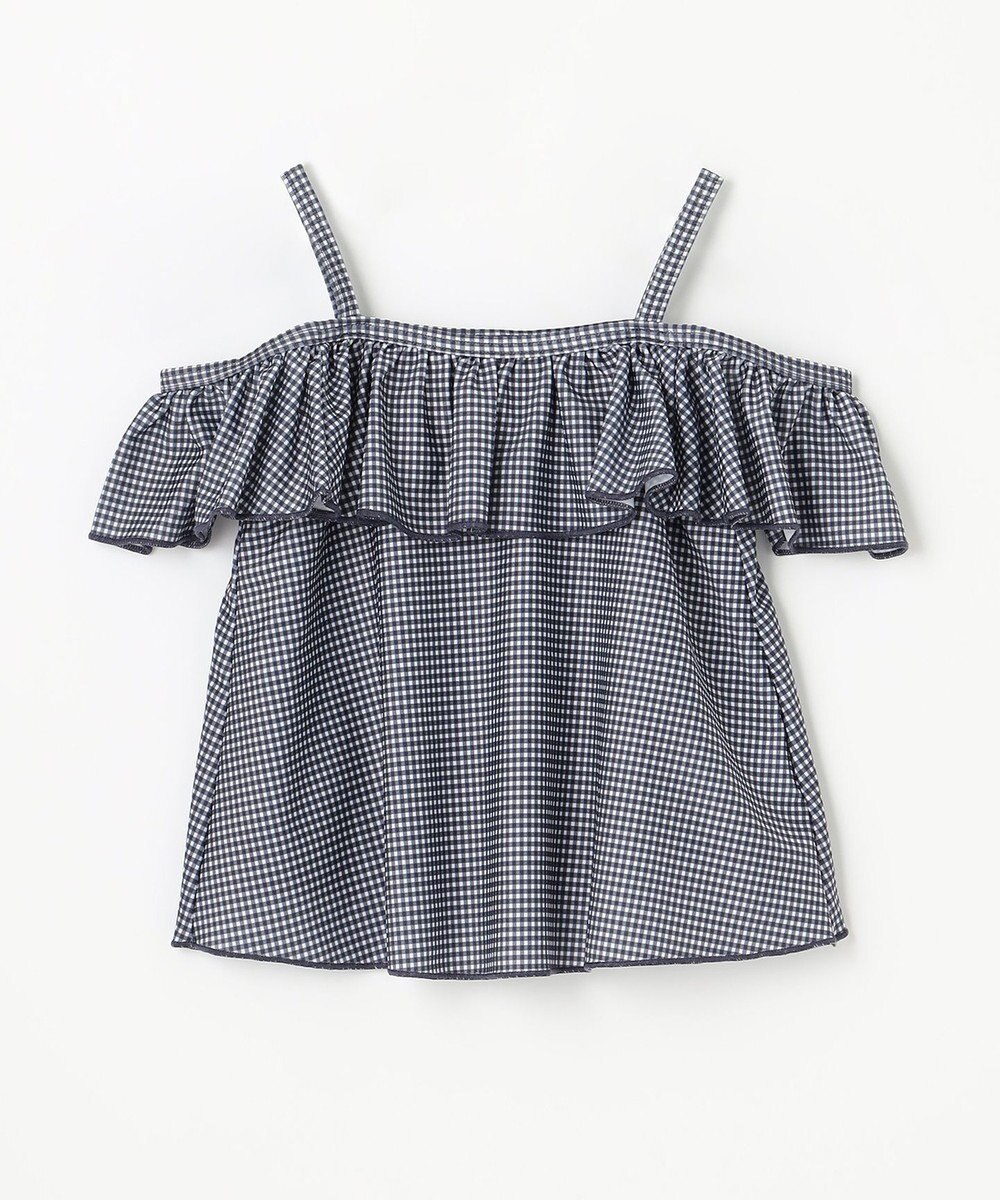 ANY KIDS ギンガムチェック×花柄セパレート水着 