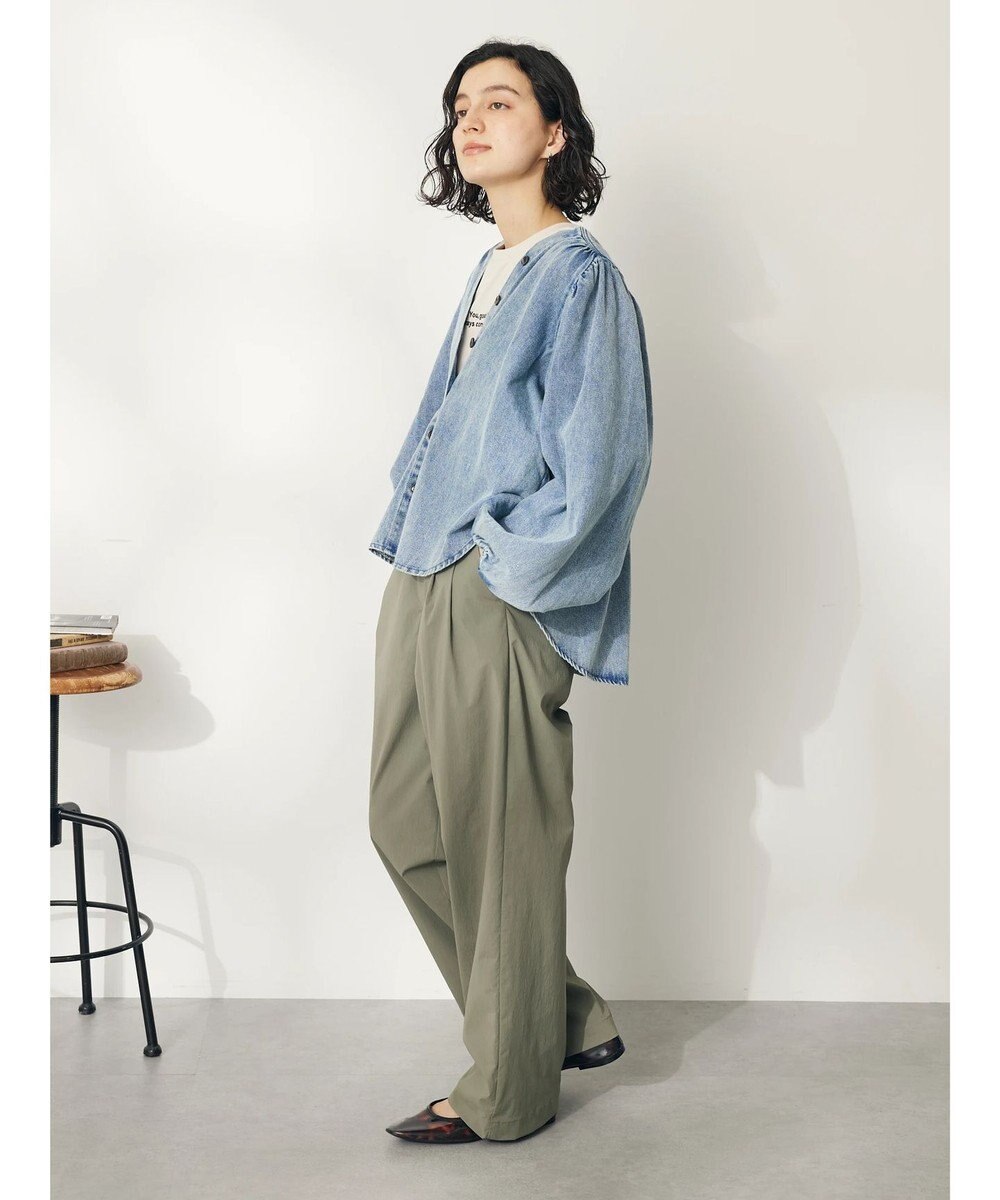 CRAFT STANDARD BOUTIQUE デニムギャザーヨークブラウス 