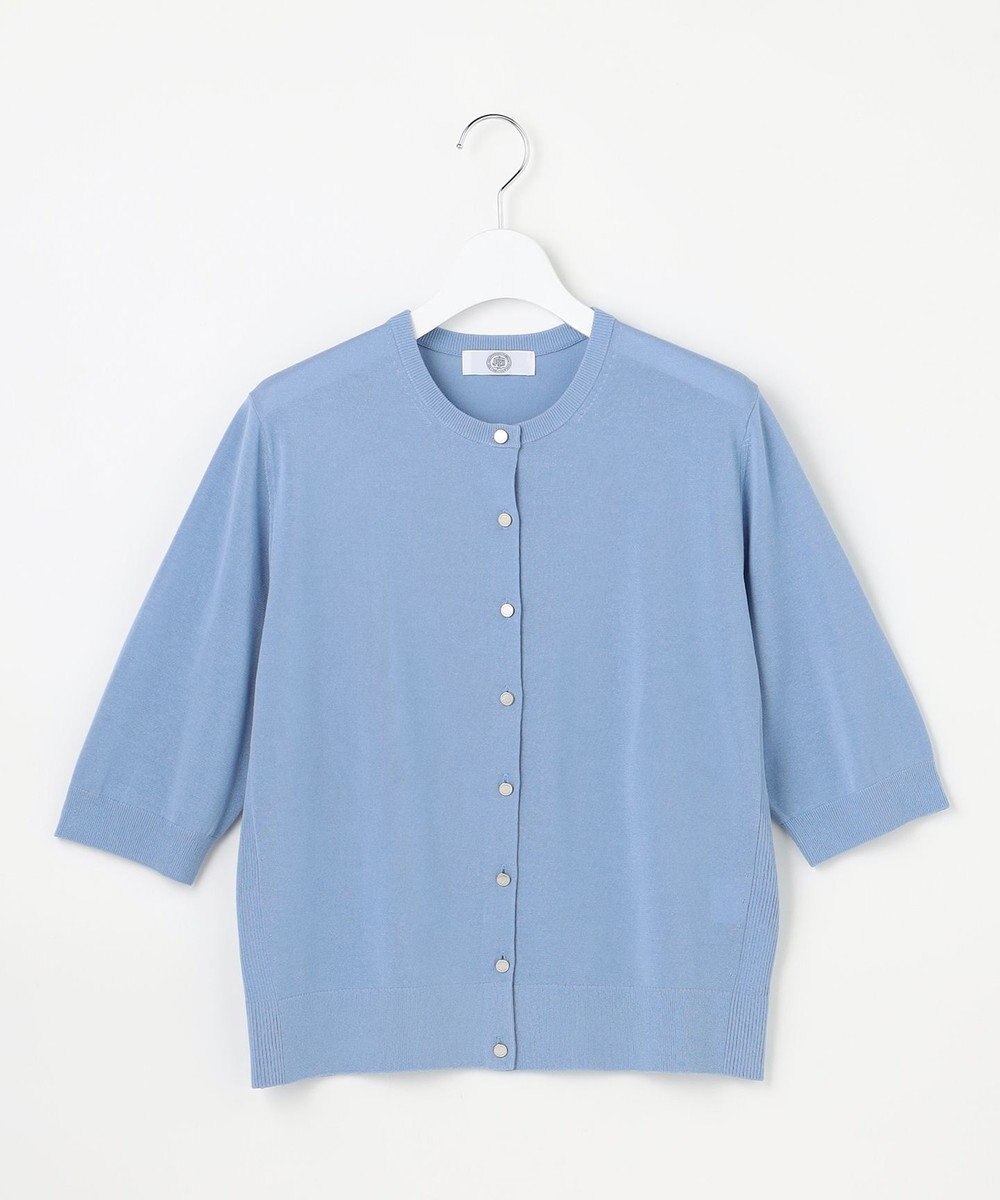 J.PRESS LADIES COTTON ACETATE DRY クルーネック カーディガン 