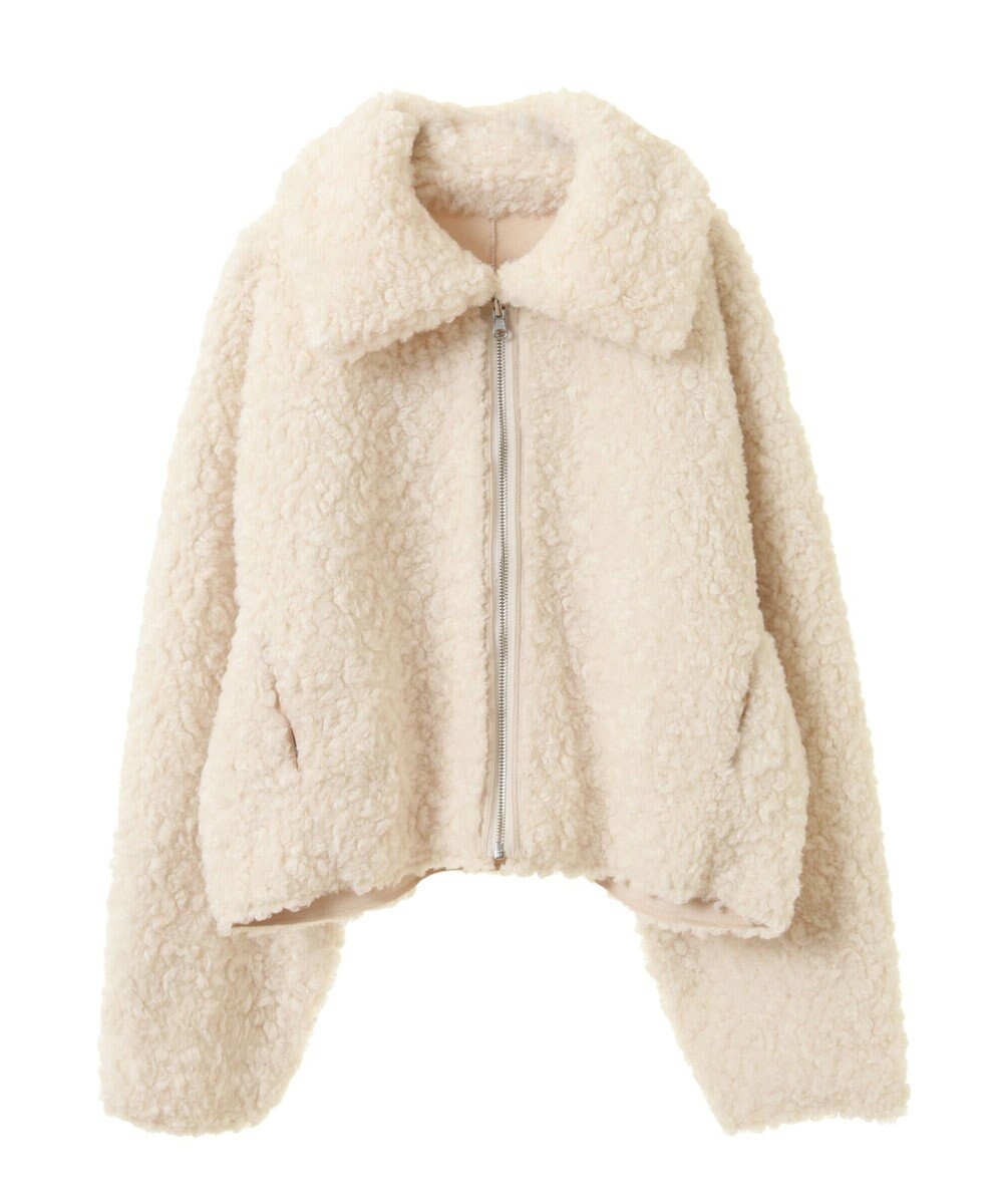 earth music&ecology リバーシブルフェイクムートンショートブルゾン 