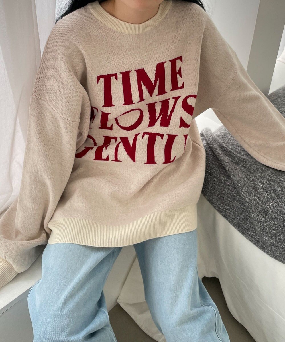 WEGO グラフィックBIGニットプルオーバー 