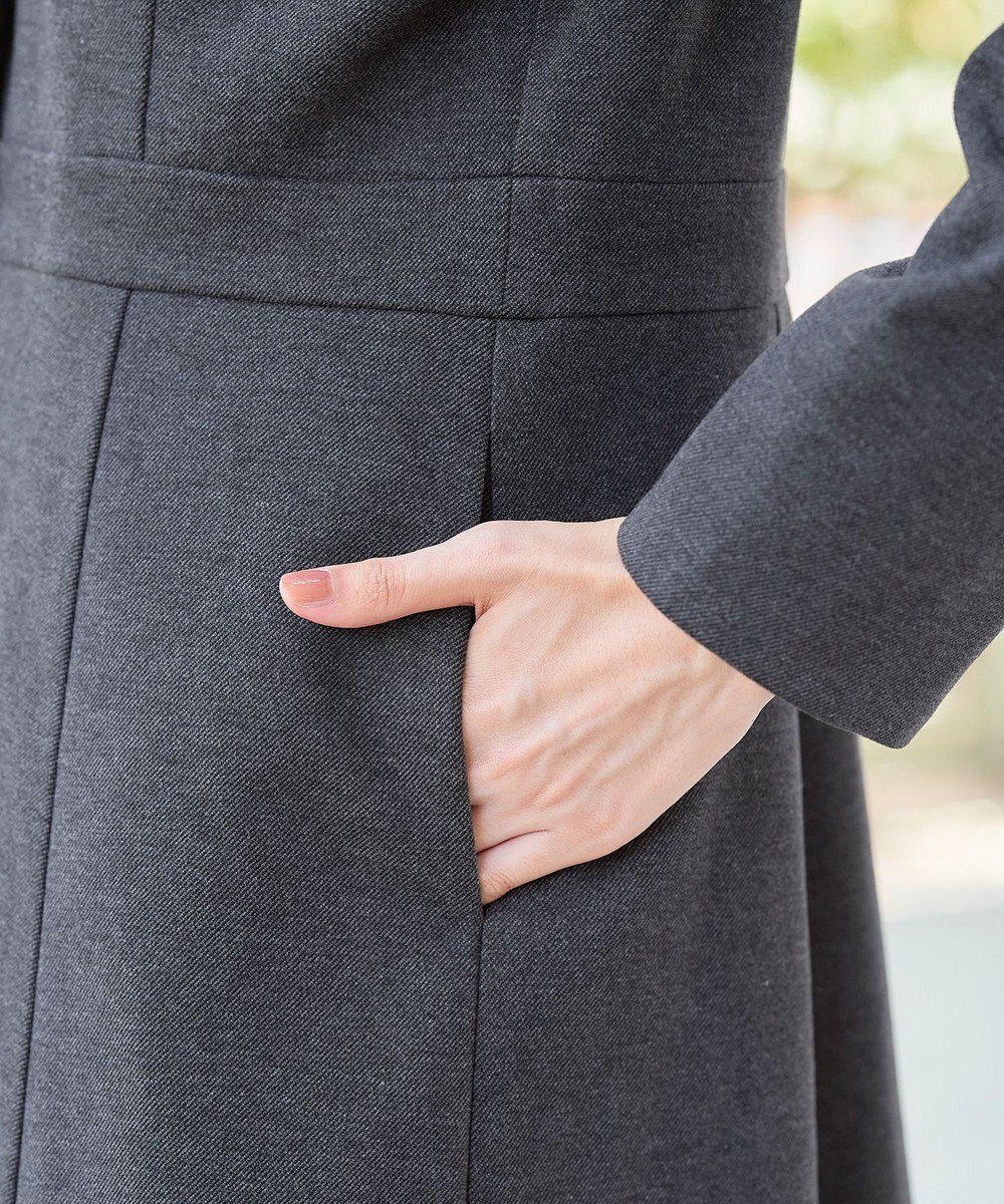 Tiaclasse ウール調フレアフードコート 