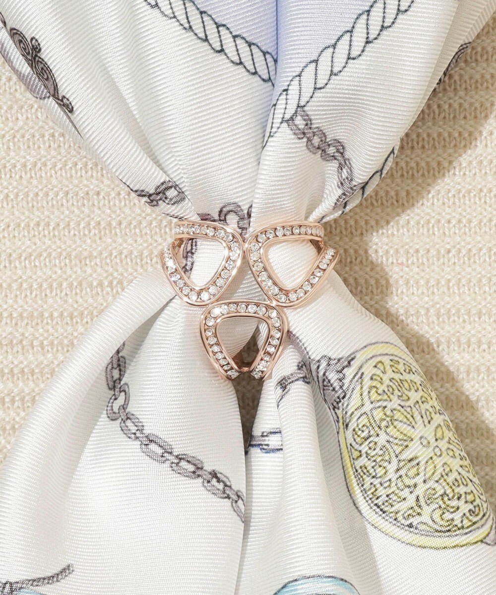 MOONBAT Luna Luce(ルナルーチェ)スカーフリング ガラスパヴェ 3Ring お手持ちのスカーフを通すだけ ギフト 