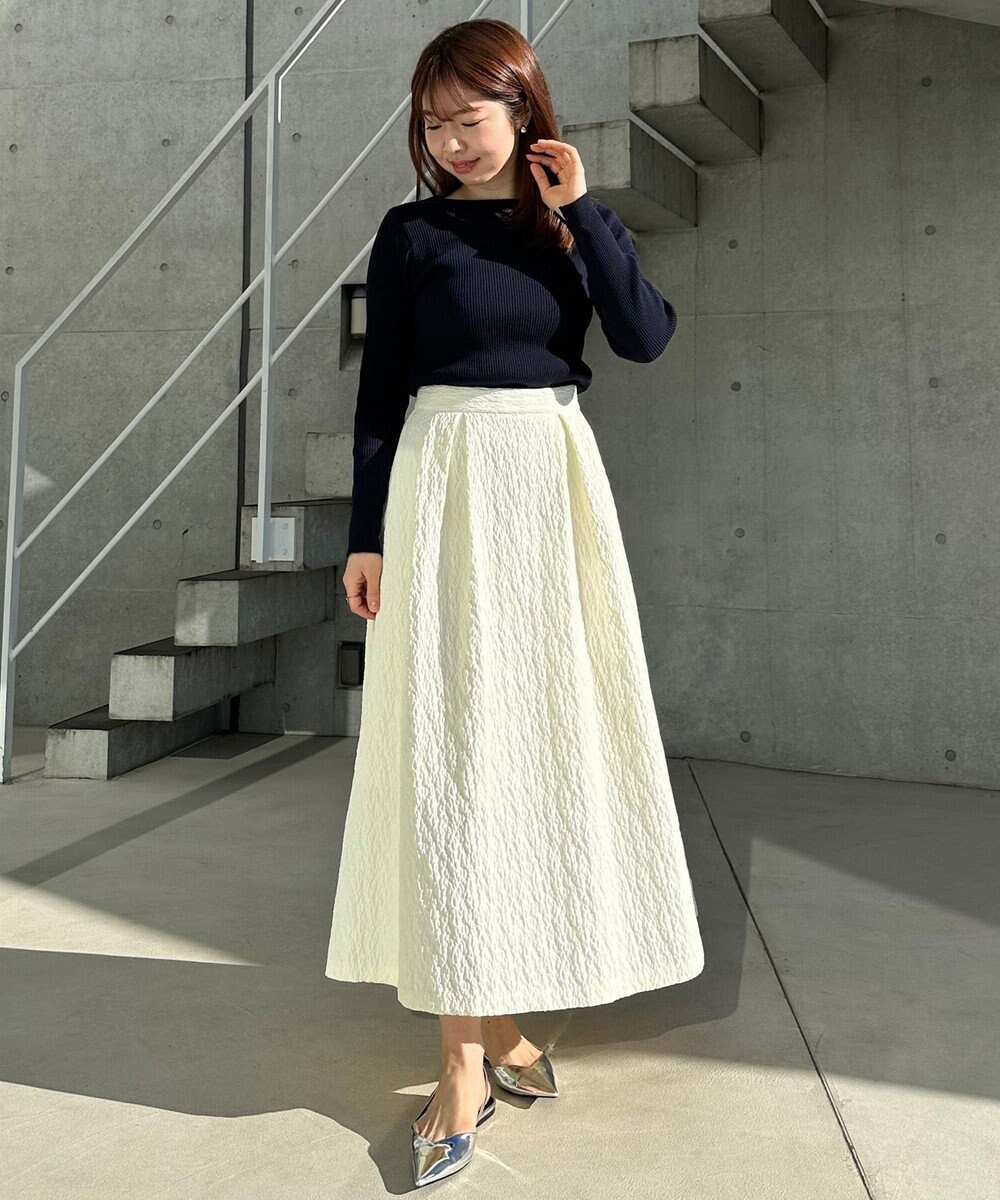 UNFILO コンパクトリブニット 