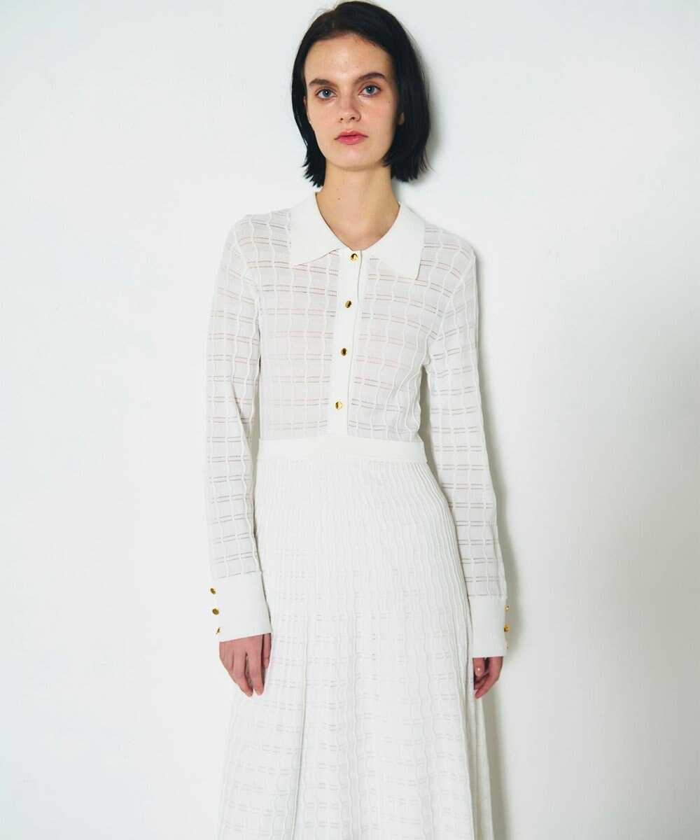 GRACE CONTINENTAL ウェーブニットワンピース 