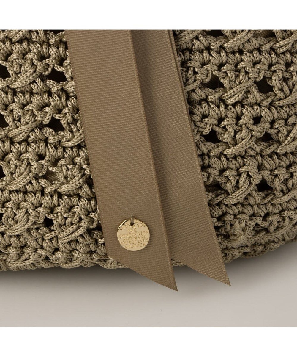 UNBILLION カシュカシュ cachecache / 下がりグログラン柄編みトート カゴバッグ 