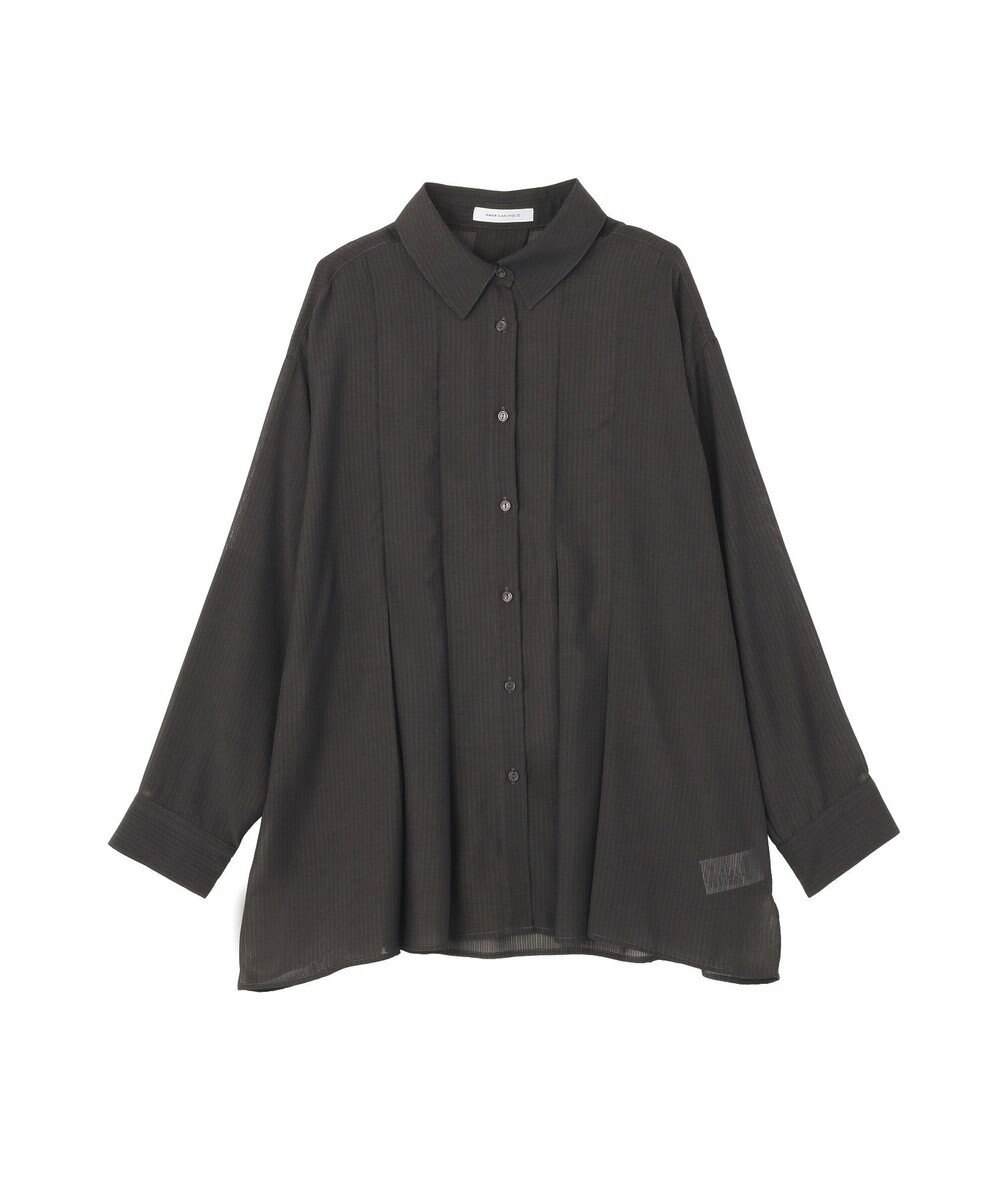 AMERICAN HOLIC ウエストタックシアーストライプシャツ 