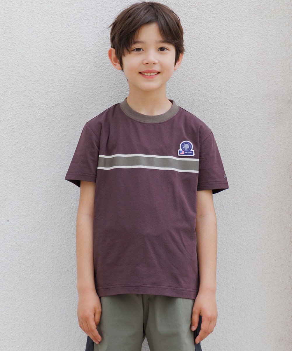 J.PRESS KIDS 【速乾】【100-130cm】ラインプリント Ｔシャツ 
