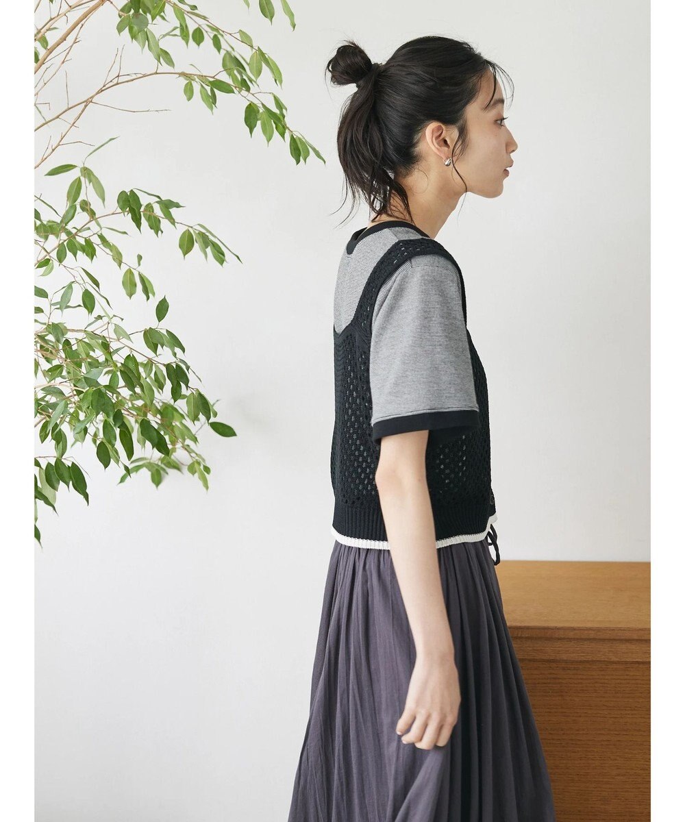 CRAFT STANDARD BOUTIQUE 配色メッシュニットビスチェ 