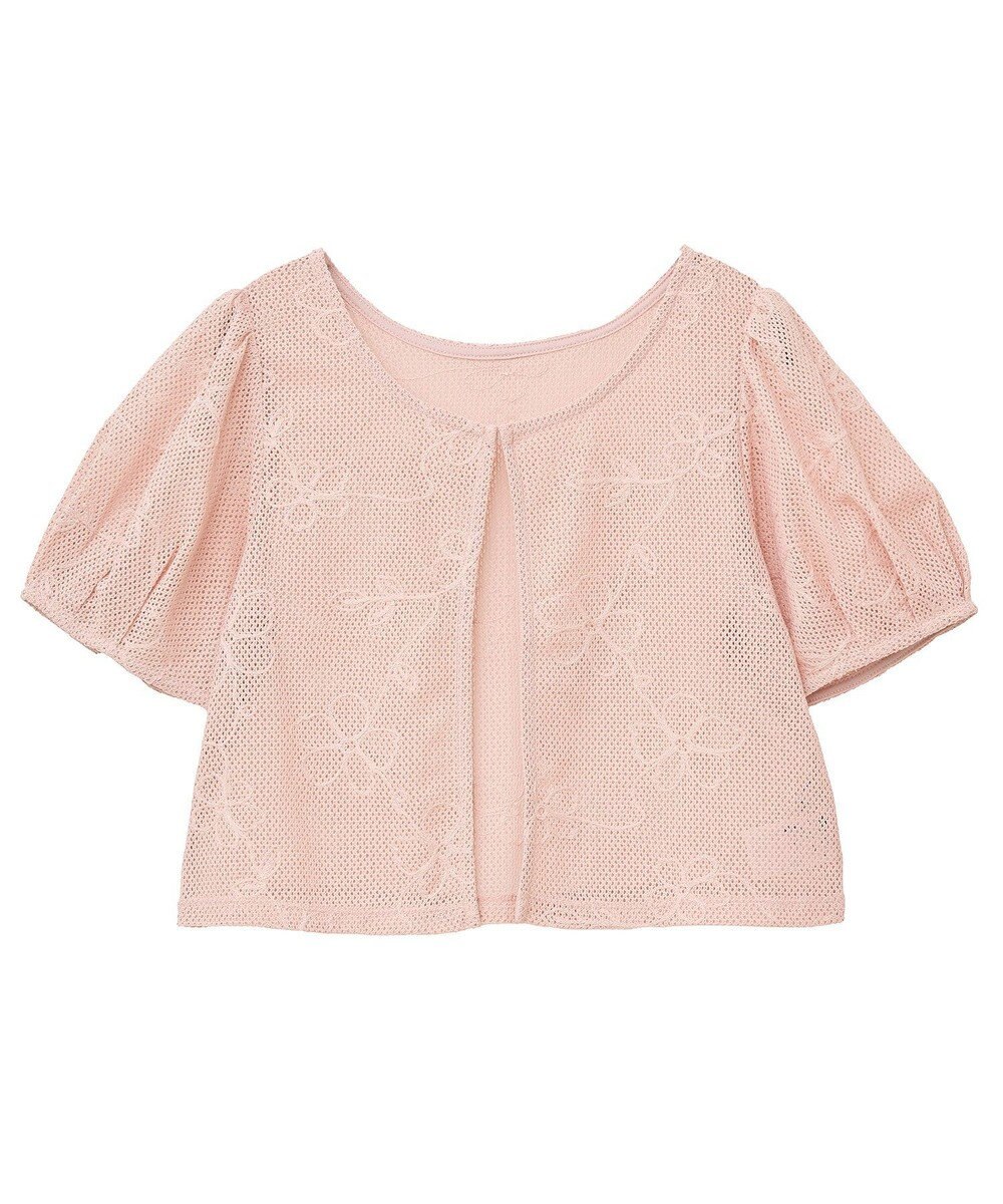 earth music&ecology フラワーコード刺繍カーディガン 