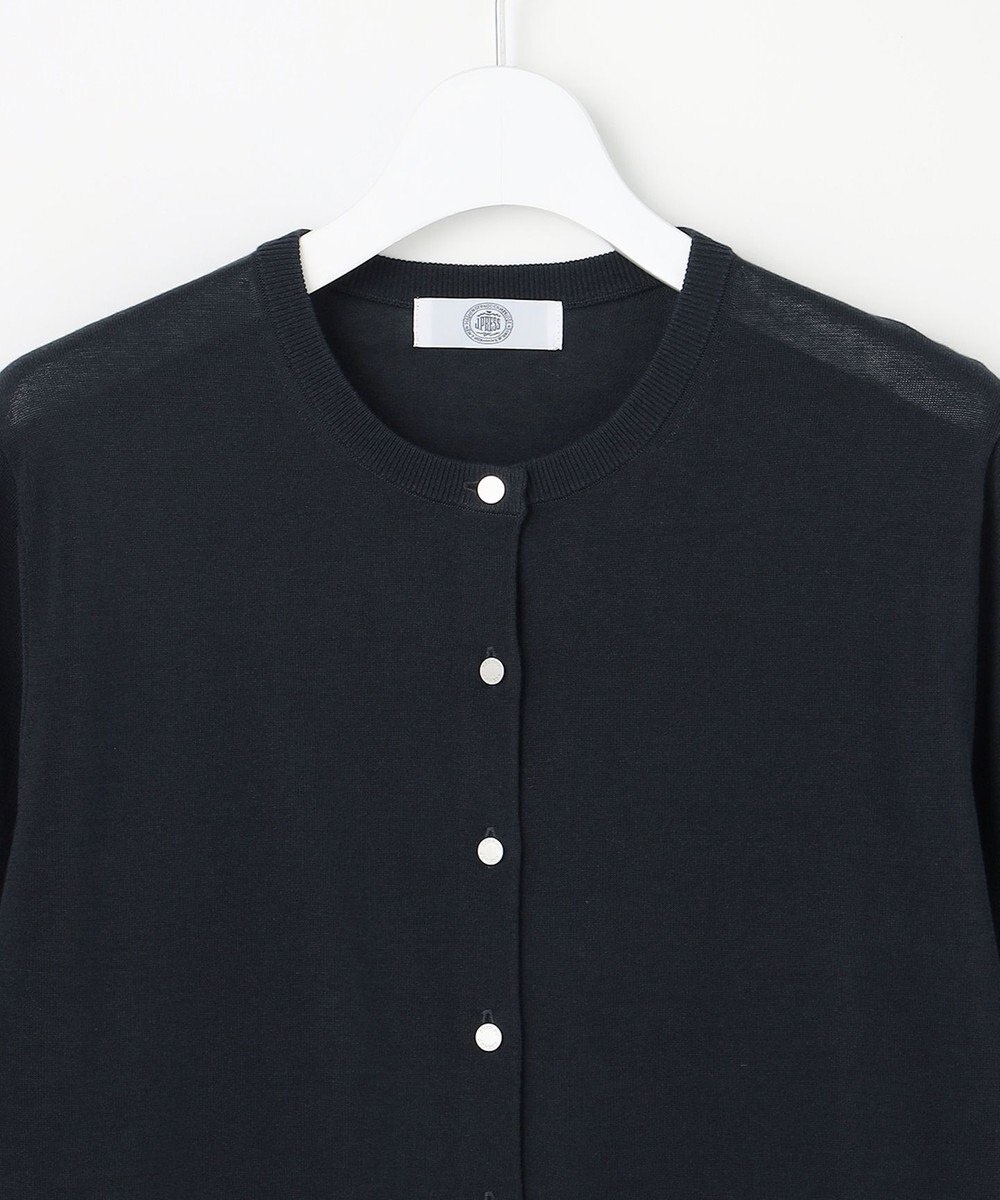 J.PRESS LADIES COTTON ACETATE DRY クルーネック カーディガン 