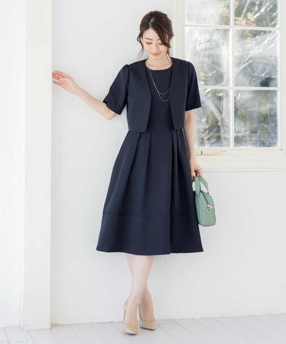 Tiaclasse L 【洗える】ボレロ＆ワンピースセット 