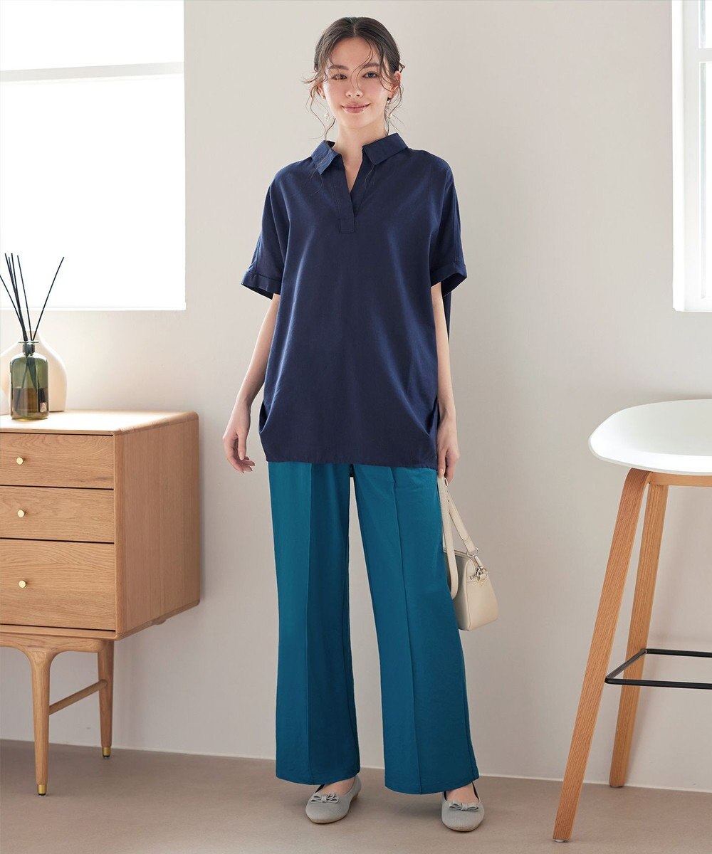 Tiaclasse 【おのののかさん着用】冷凛(ひやりん)カノコカットソーピンタックパンツ 